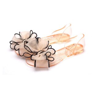Jelly Flat Sexy Crystal Transparent Sandals for Women